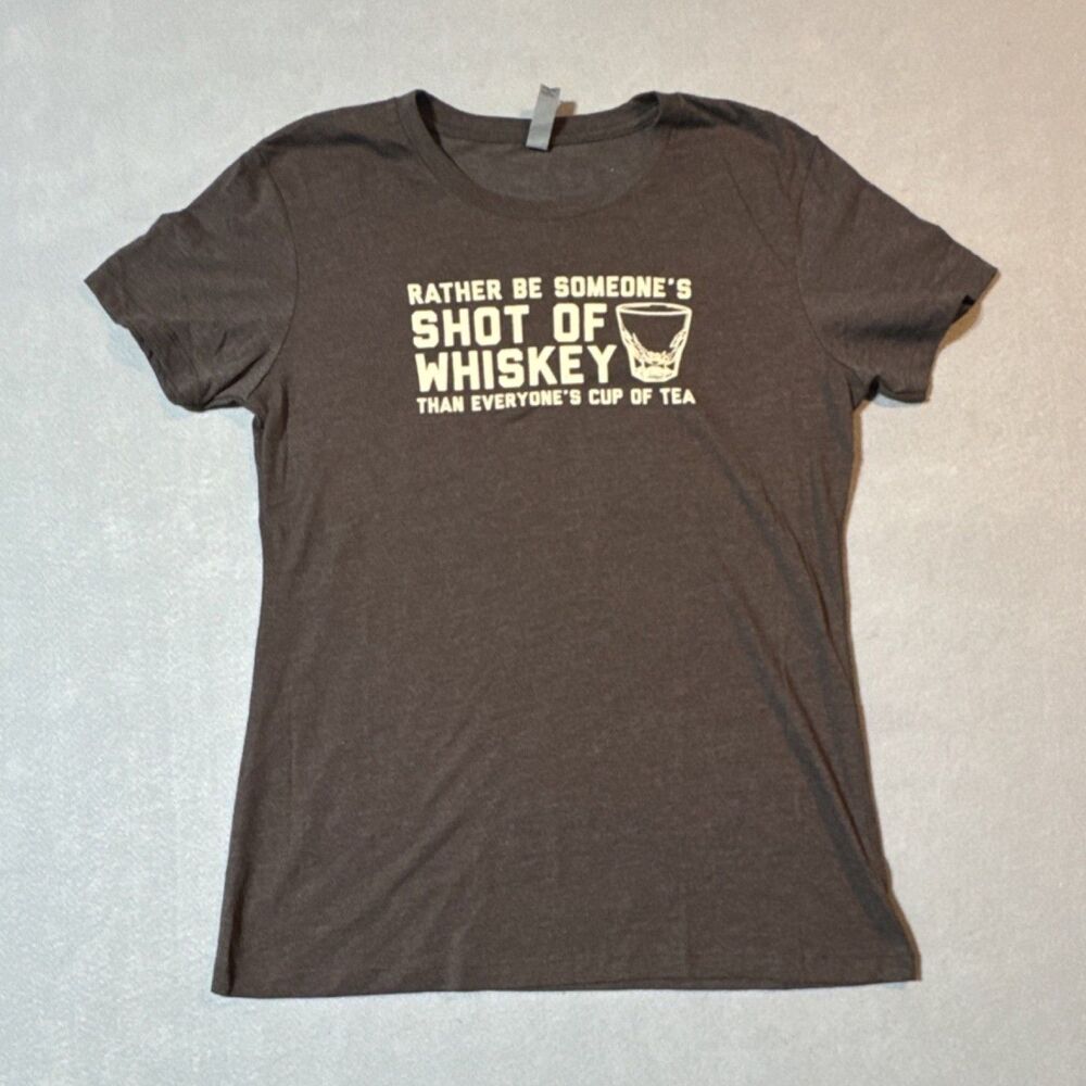 Buffalo Trace Kentucky Straight Bourbon Whiskey Brown T-Shirt "Rather Be" quote